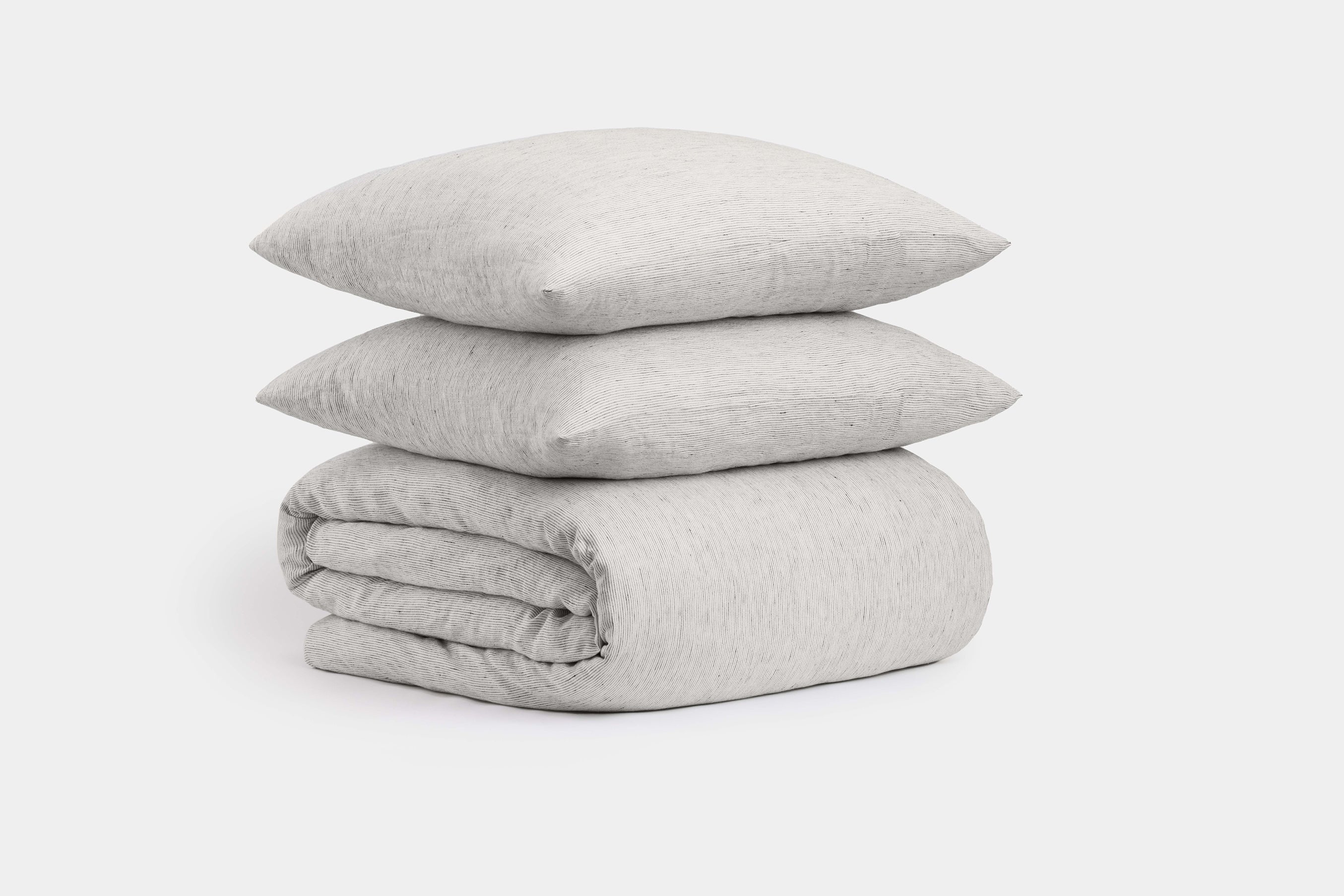 Linen Stripe Duvet Cover Set by CULTIVER - Image 2