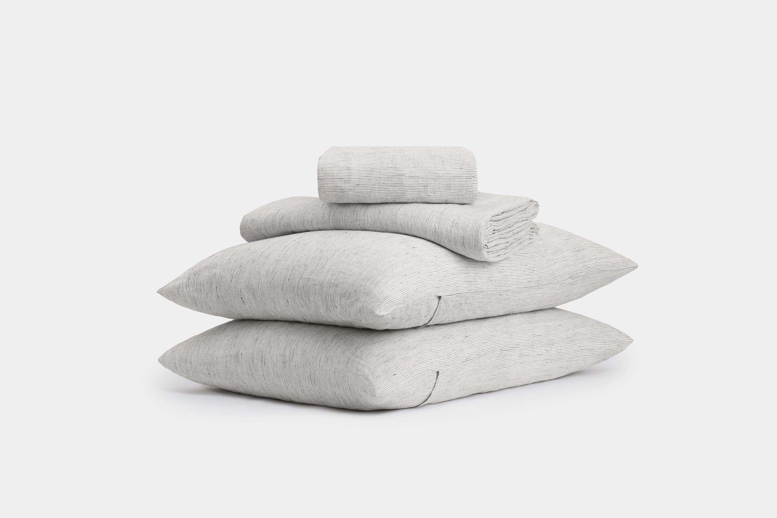 Linen Stripe Sheet Set by CULTIVER - Image 2